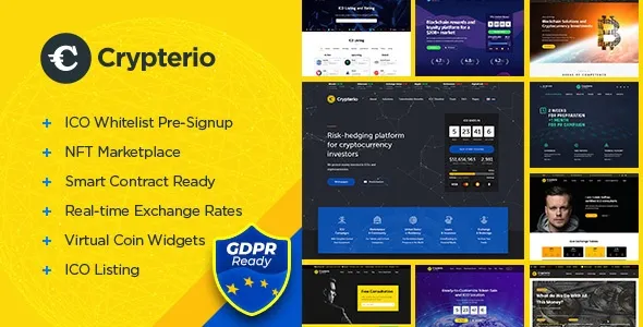 Crypterio.webp Crypterio 2.4.8 - ICO Landing Page and Cryptocurrency WordPress Theme - Image 1