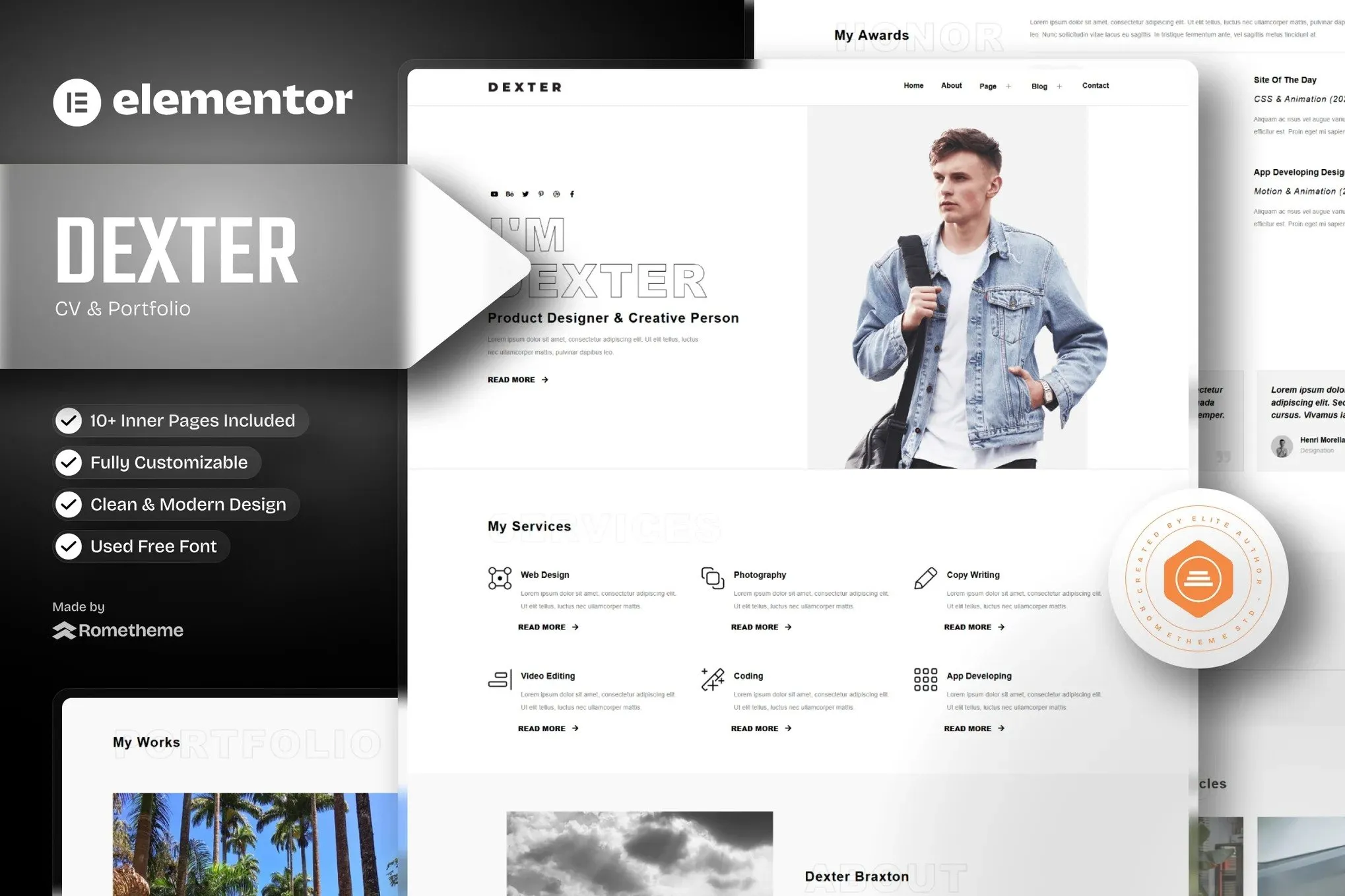Dexter-Personal-Portfolio-Elementor-Template-Kit.webp Dexter - Personal Portfolio Elementor Template Kit - Image 1