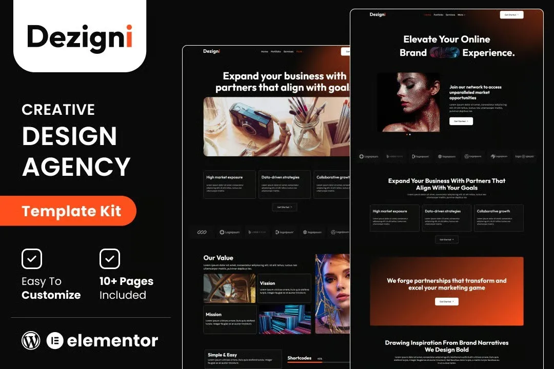 Dezigni-Creative-Design-Agency-Portfolio-Elementor-Template-Kit.webp Dezigni - Creative Design Agency & Portfolio Elementor Template Kit - Image 1