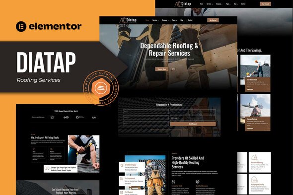 Diatap-Cover.jpg Diatap - Roofing Services Elementor Template Kit - Image 1