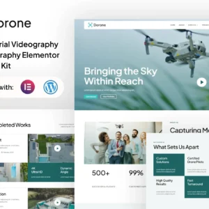 Dorone - Drone Aerial Videography and Photography Elementor Template Kit
