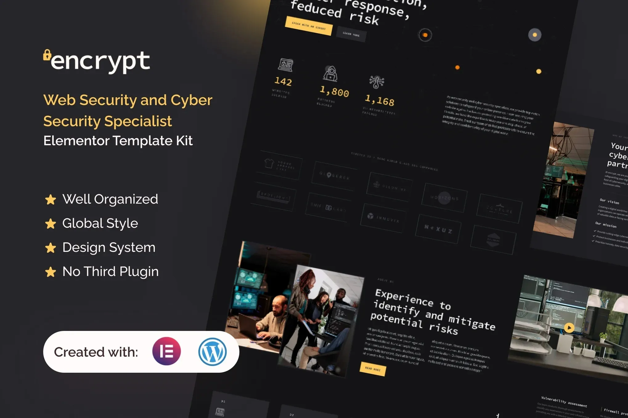 Encrypt-Cyber-Security-Specialist-Elementor-Pro-Template-Kit.webp Encrypt - Cyber Security Specialist Elementor Pro Template Kit - Image 1