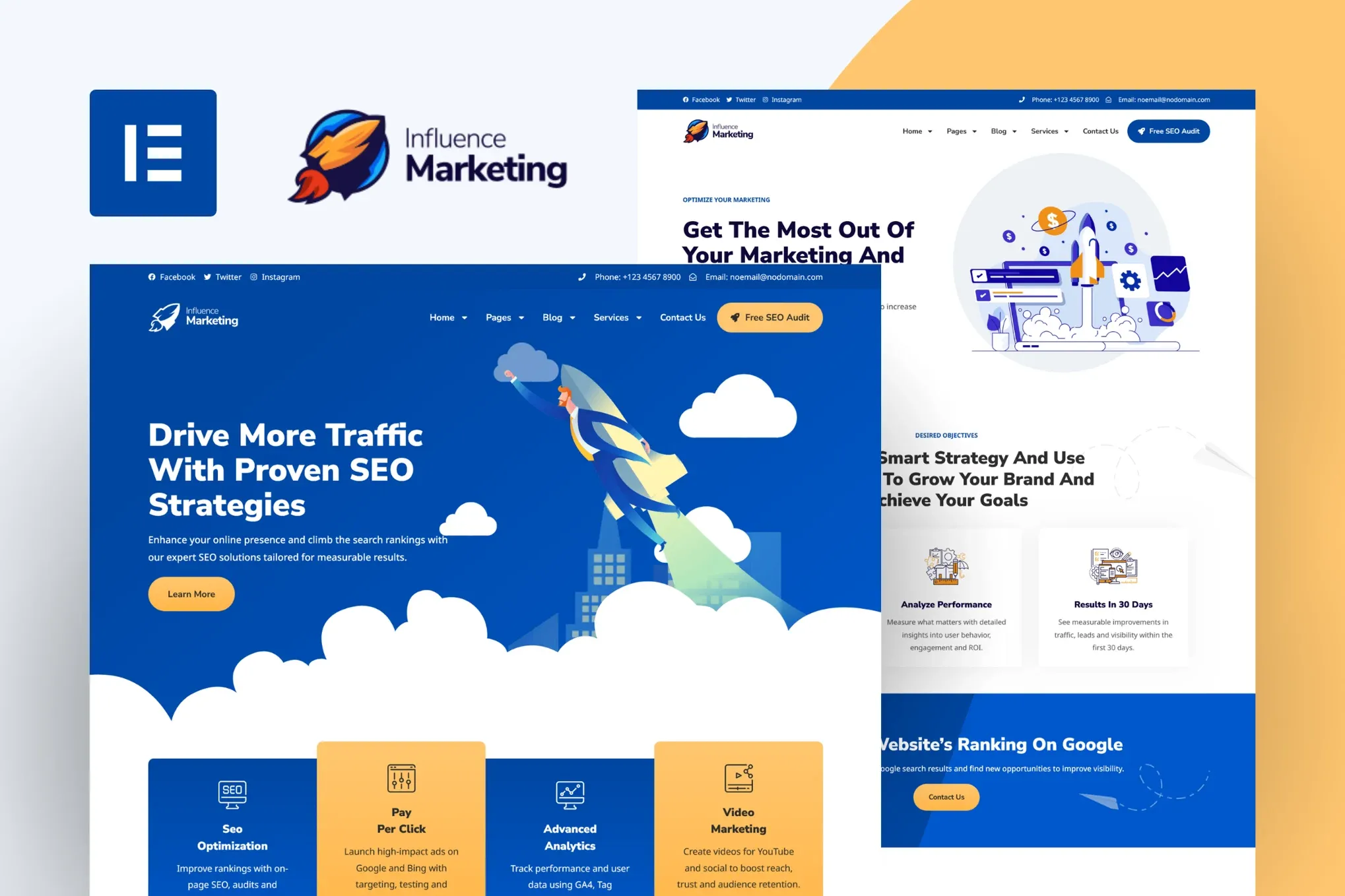 Influence-Marketing-SEO-Digital-Agency-Elementor-Template-Kit.webp Influence Marketing - SEO & Digital Agency Elementor Template Kit - Image 1