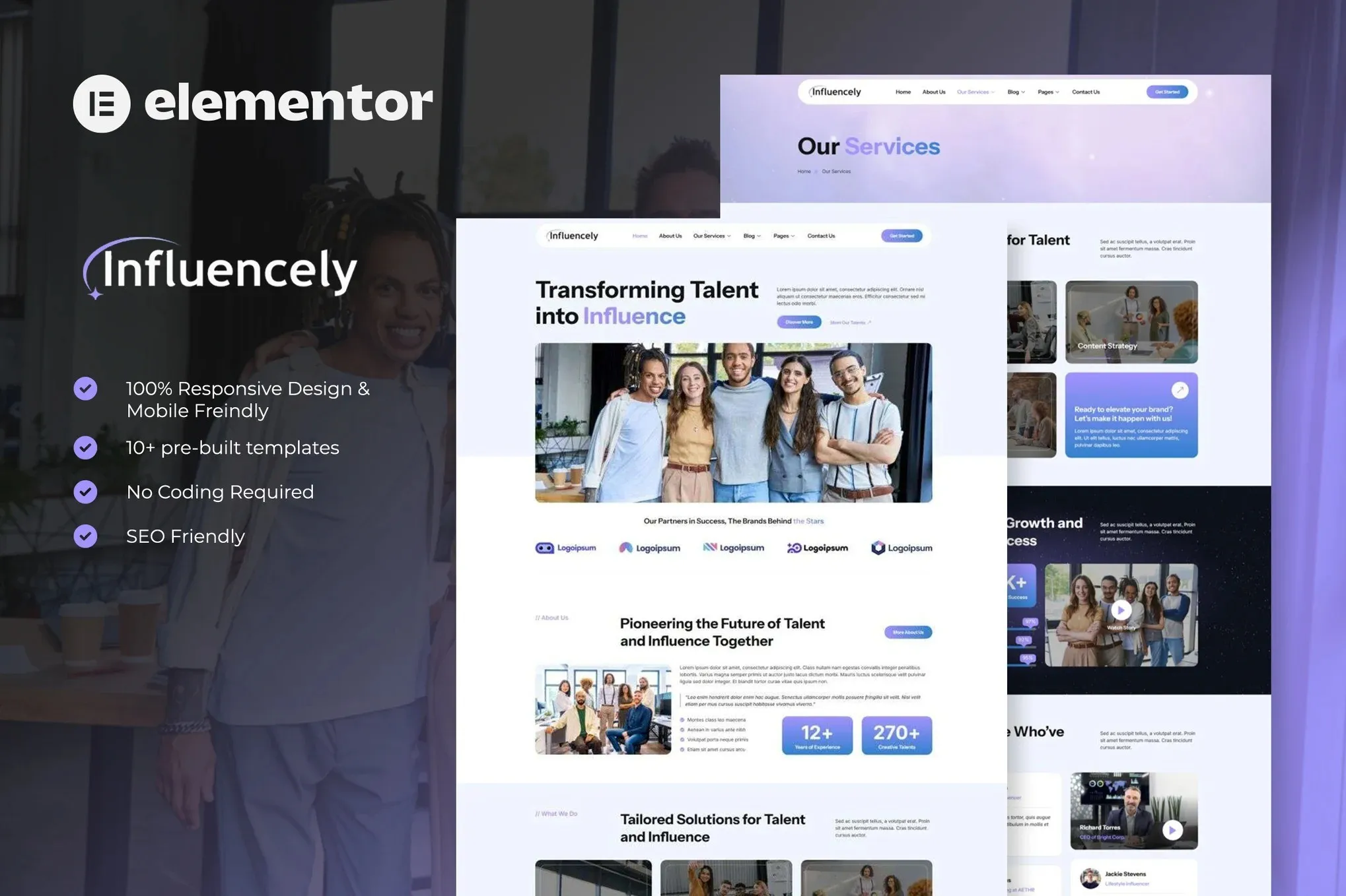 Influencely-Influencer-Talent-Agency-Elementor-Template-Kit.webp Influencely - Influencer & Talent Agency Elementor Template Kit - Image 1