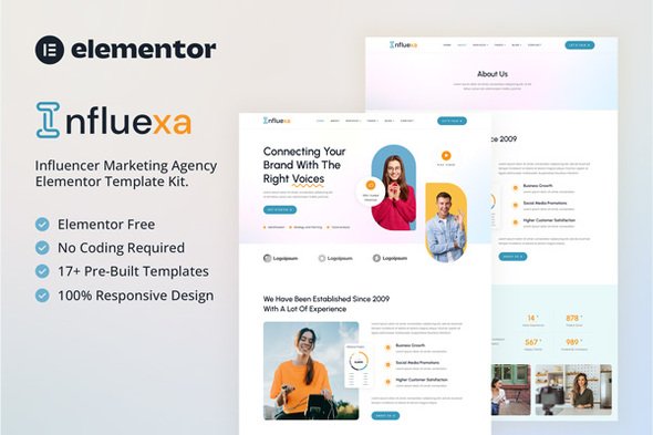 Influexa20-20Cover.jpg Influexa - Influencer Marketing Agency Elementor Template Kit - Image 1