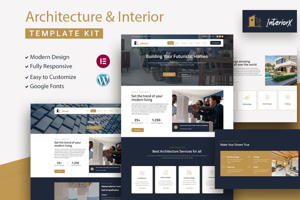 InteriorX-Cover.jpg InteriorX - Interior Design Elementor Template Kit - Image 1