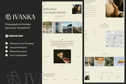 Ivanka-Photography-Portfolio-Elementor-Template-Kit.webp Ivanka - Photography & Portfolio Elementor Template Kit - Image 1