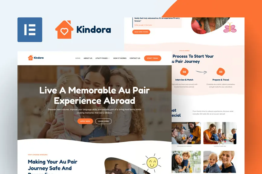 Kindora-Au-Pair-Elementor-Template-Kit.webp Kindora - Au Pair Elementor Template Kit - Image 1