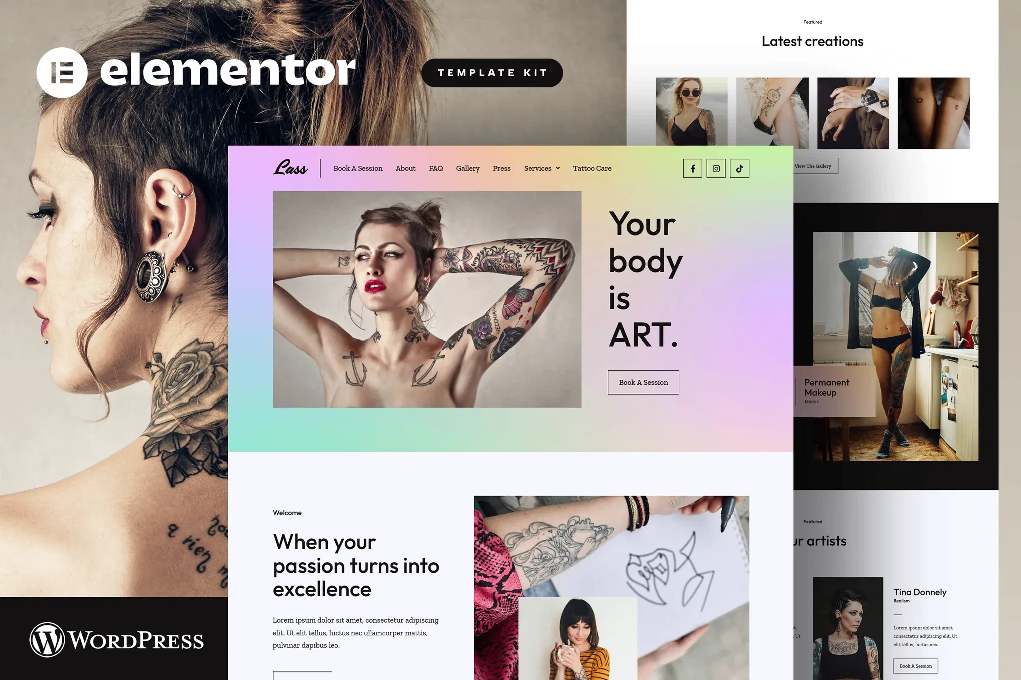Lass-Tattoo-Artist-Piercing-Studio-Elementor-Template-Kit.webp Lass - Tattoo Artist & Piercing Studio Elementor Template Kit - Image 1