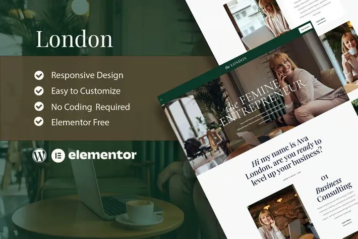 London-Feminine-Business-Coach-Elementor-Template-Kit.webp London - Feminine Business Coach Elementor Template Kit - Image 1