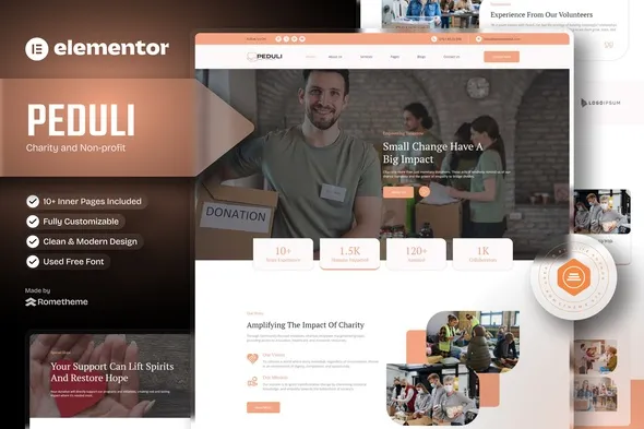Peduli-Kits-Cover.webp Peduli - Charity Elementor Template Kit - Image 1