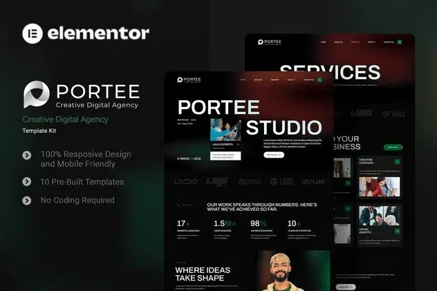 Portee-Creative-Digital-Agency-Elementor-Template-Kit.webp Portee - Creative Digital Agency Elementor Template Kit - Image 1