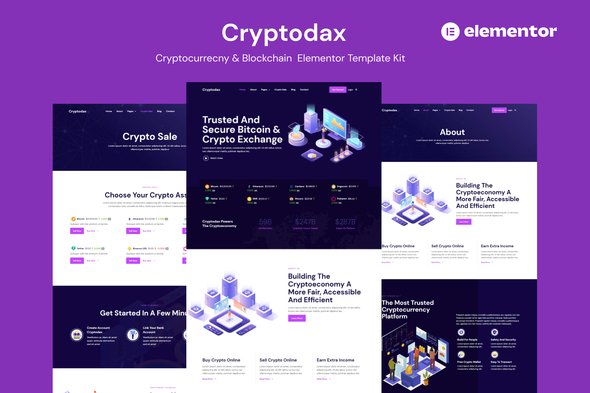 Preview-53.jpg Cryptodax - Cryptocurrency & Blockchain Elementor Template Kit - Image 1