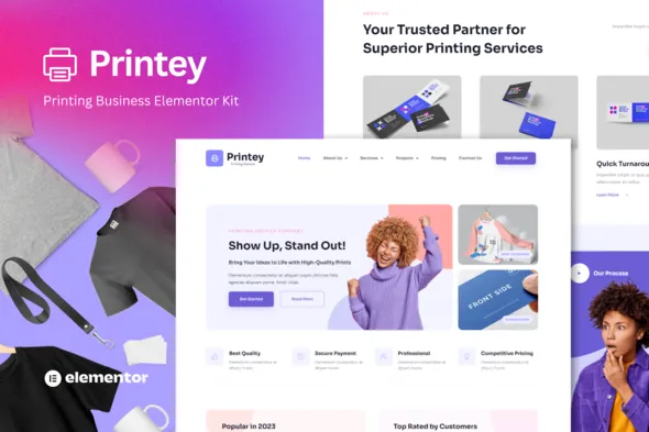 Preview20Elementor.webp Printey - Printing Business Elementor Template Kit - Image 1