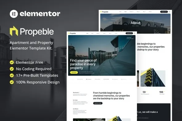 Propeble20-20Cover.webp Propeble - Apartment & Property Elementor Template Kit - Image 1