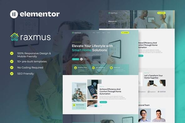Raxmus-Cover.jpg Raxmus - Smart Home Automation Elementor Template Kit - Image 1