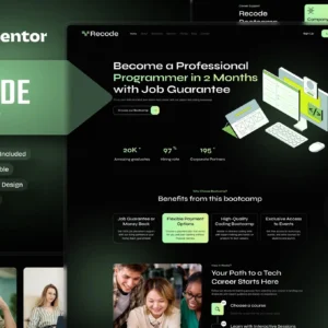 Recode - Coding Bootcamp Elementor Template Kit