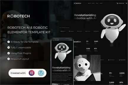 Robotech-AI-Robotics-Elementor-Template-Kit.webp Robotech - AI & Robotics Elementor Template Kit - Image 1