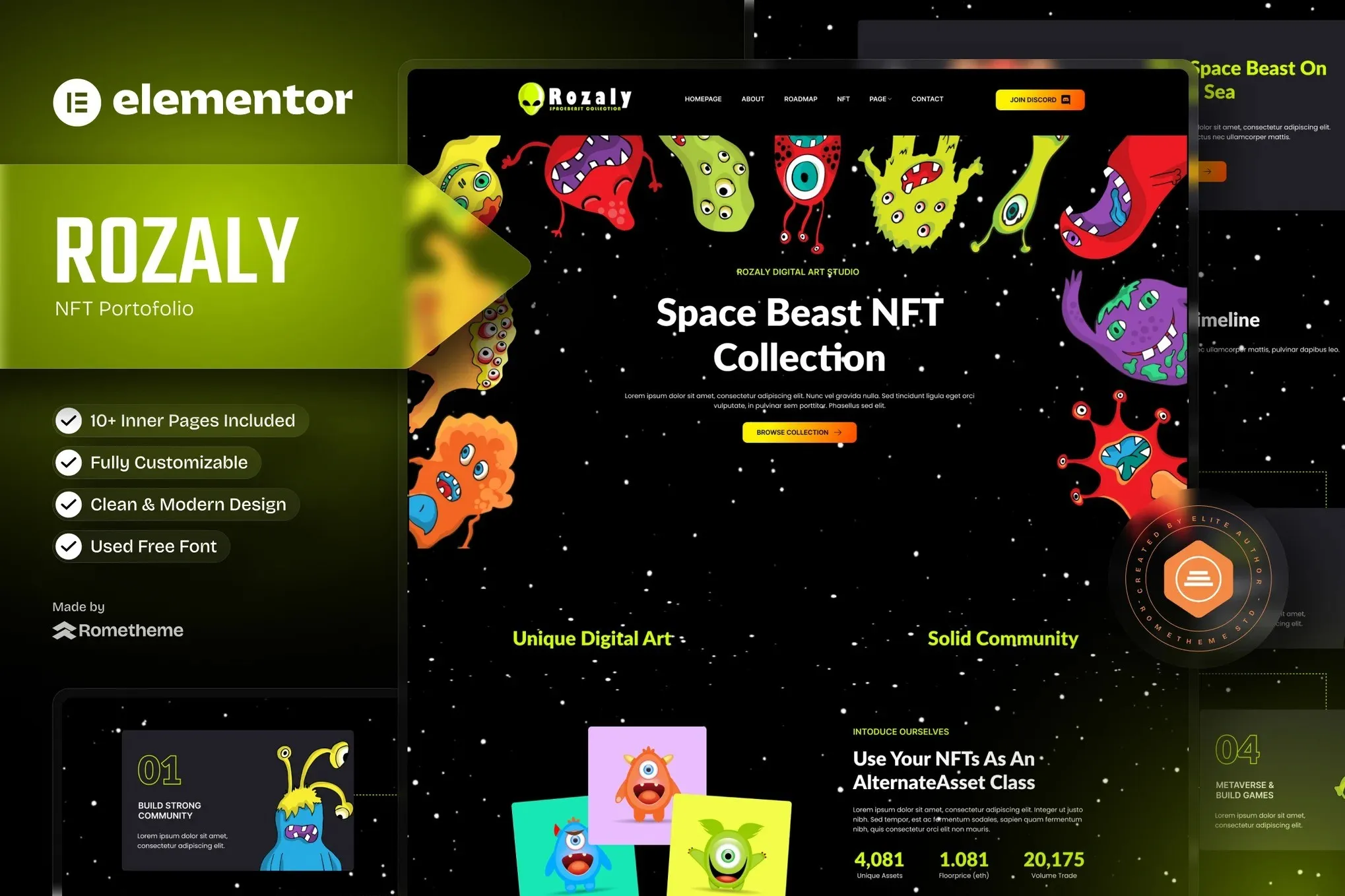 Rozaly-NFT-Portofolio-Elementor-Template-Kit.webp Rozaly - NFT Portofolio Elementor Template Kit - Image 1