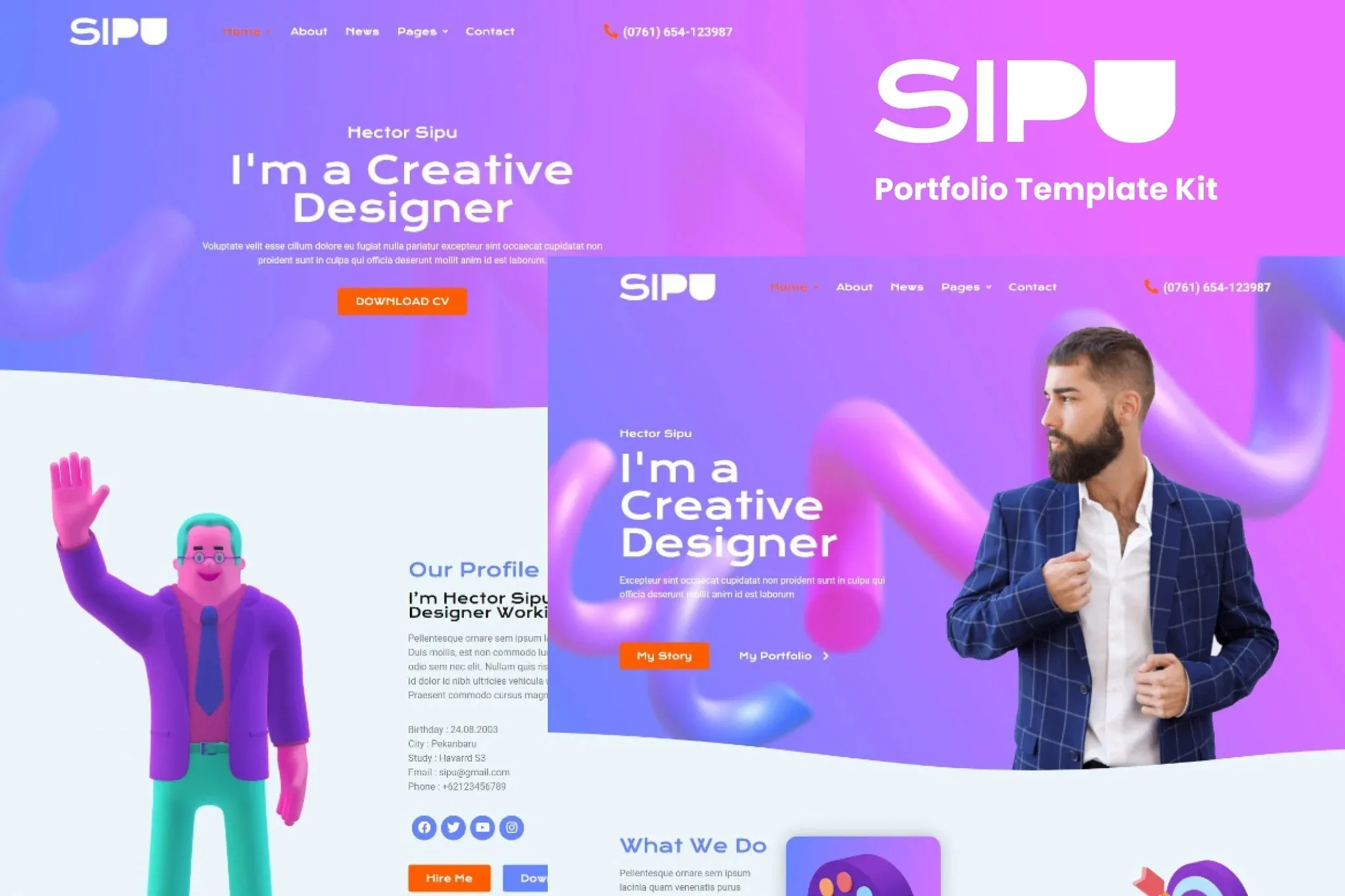 Sipu-Creative-Portfolio-Elementor-Template-Kit.webp Sipu - Creative Portfolio Elementor Template Kit - Image 1