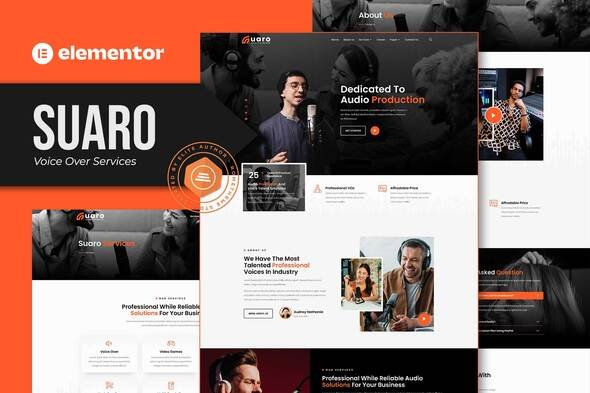 Suaro-Cover-Image.jpg Suaro - Voice Over Services Elementor Template Kit - Image 1