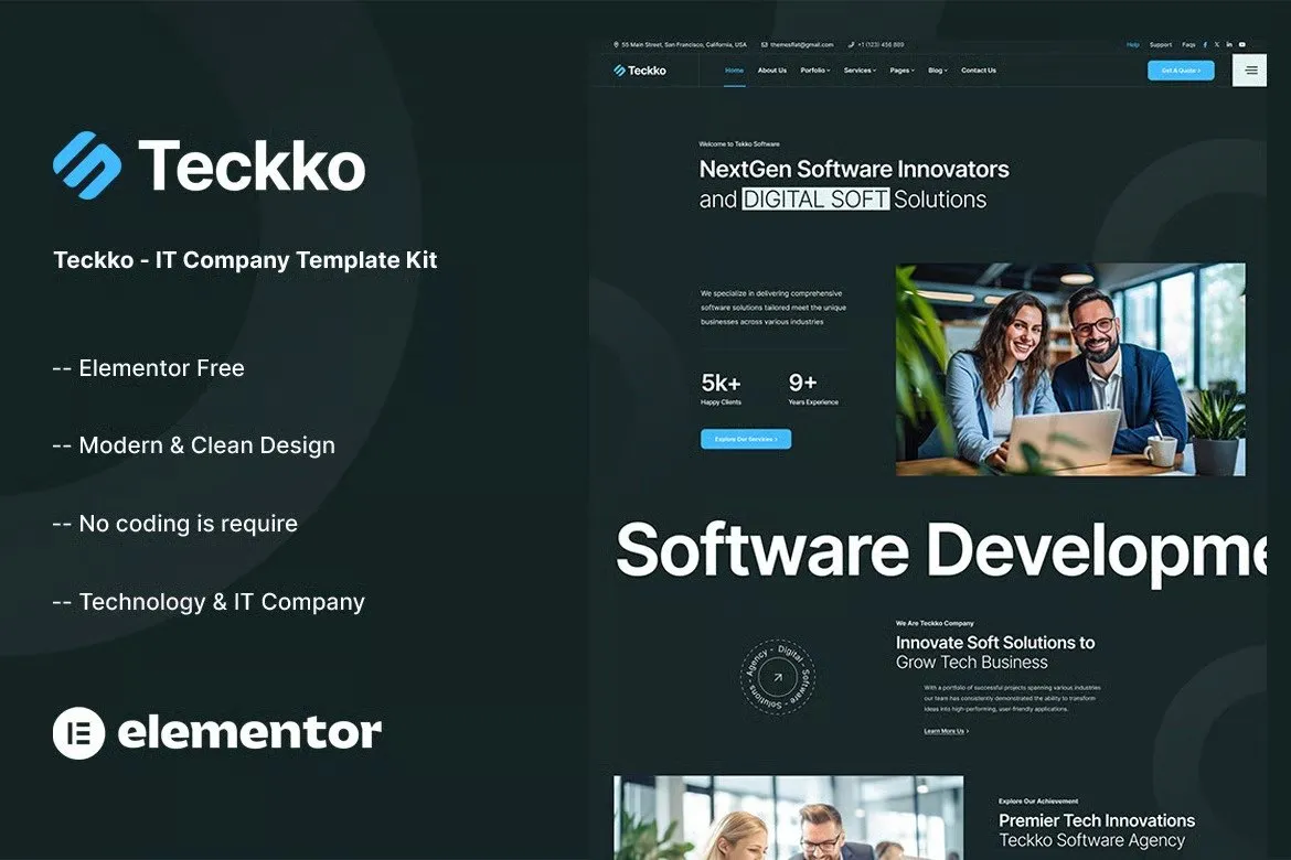 Teckko-IT-Company-Elementor-Template-Kit.webp Teckko - IT Company Elementor Template Kit - Image 1