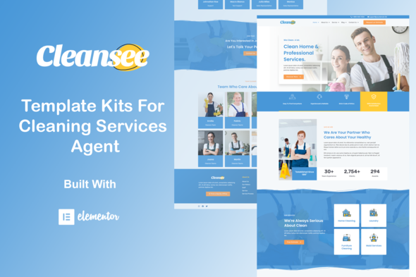 Thumbnail.png Cleansee - Cleaning Service Elementor Template Kit - Image 1