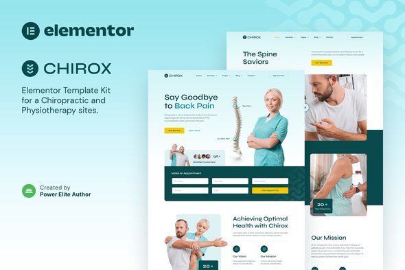 chirox-cover.jpg Chirox – Chiropractic & Physiotherapy Elementor Template Kit - Image 1