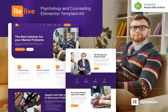 cover-126.jpg Relive - Psychology & Counseling Elementor Template Kit - Image 1