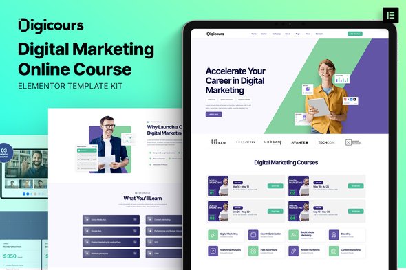 cover-156.jpg Digicours - Digital Marketing Online Course Elementor Template Kit - Image 1