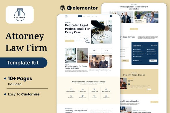 cover-159.jpg Corpifex – Lawyer Attorney & Law Firm Elementor Template Kit - Image 1