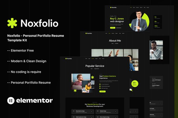 cover-169.jpg Noxfolio - Personal Portfolio Resume Elementor Template Kit - Image 1