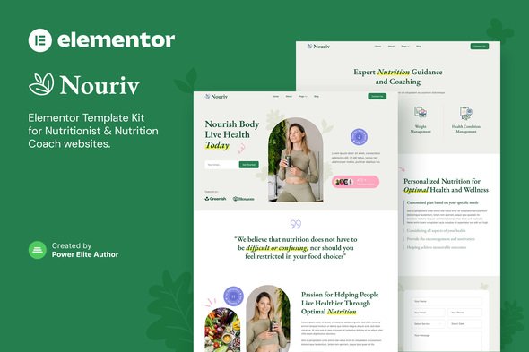 cover-42.jpg Nouriv – Nutrition Coach & Nutritionist Elementor Template Kit - Image 1