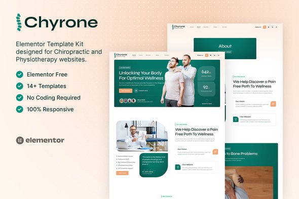 cover-55.jpg Chyrone – Chiropractic & Physiotherapy Elementor Template Kit - Image 1