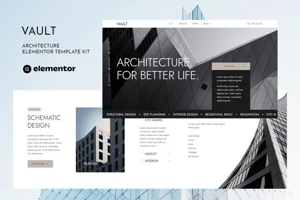 cover-80.webp Vault - Architecture Interior Elementor Template Kit - Image 1