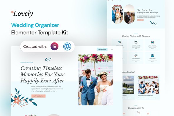 cover-lovely.jpg Lovely - Wedding Organizer Elementor Template Kit - Image 1