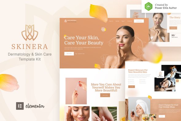 cover-skinera.jpg Skinera – Dermatology & Skincare Elementor Template Kit - Image 1