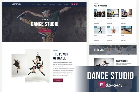 dance_cover.webp Dance Studio - Elementor Template Kit - Image 1
