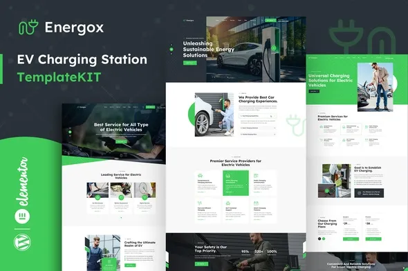 energoxCover.webp Energox - EV Charging Station Elementor Template Kit - Image 1