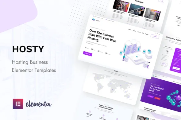 hosty-preview.webp Hosty - Hosting Services Elementor Template Kit - Image 1