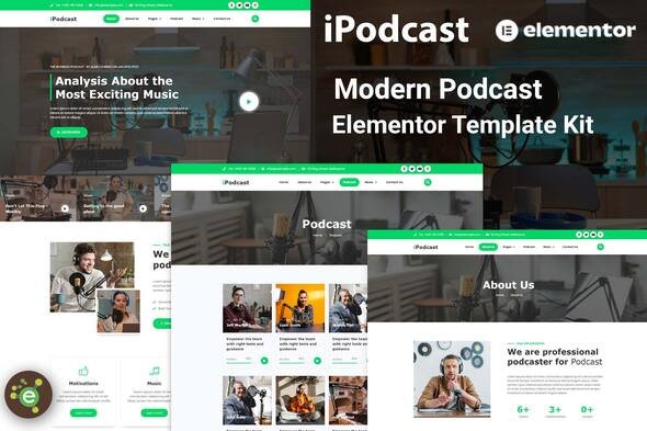 iPodcast-Cover-Image.jpg iPodcast - Modern Podcast Elementor Template Kit - Image 1