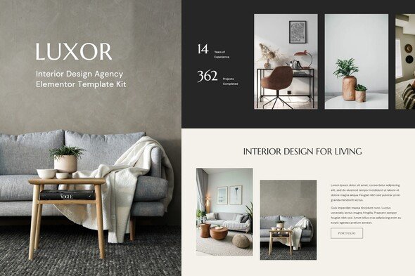 luxor-cover.jpg Luxor - Interior Design Agency Elementor Template Kit - Image 1