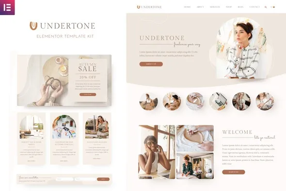 main.webp Undertone - Business Services & Shop Elementor Template Kit - Image 1