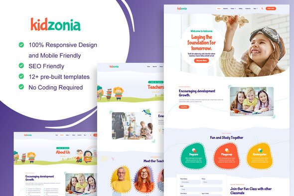 main20preview20kidzonia.jpg Kidzonia - Kindergarten & Child Care Elementor Template Kit - Image 1