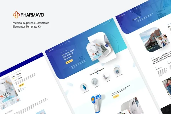 pharmavo_cover.webp Pharmavo | Medical Supplies eCommerce Elementor Template Kit - Image 1