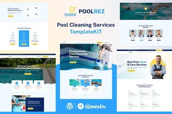 poolrezCover.webp Poolrez - Pool Cleaning Services Elementor Template Kit - Image 1