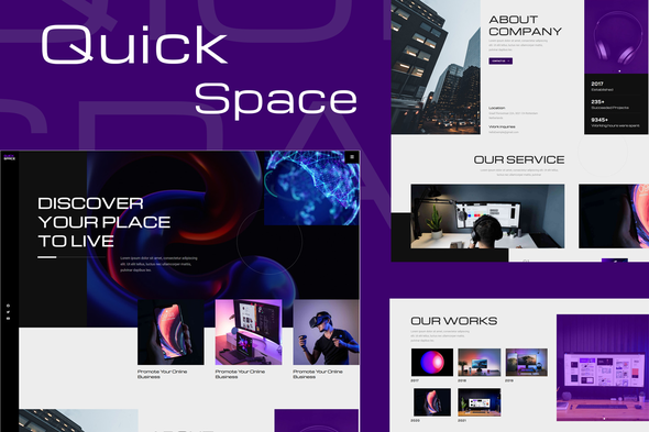 preview-1.png QuickSpace - Creative Business Elementor Template Kit - Image 1