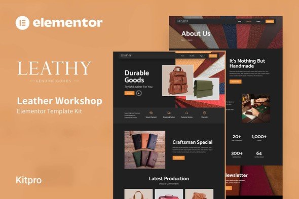 preview-64.jpg Leathy - Leather Workshop Elementor Template Kit - Image 1