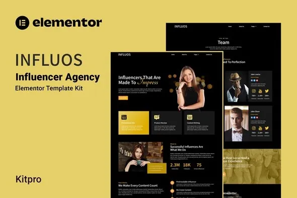 preview20120copy.webp Influos - Influencer Agency Elementor Template Kit - Image 1