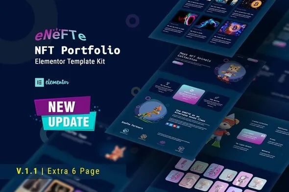 preview20Enft20Update.webp Enefte - NFT Portfolio Elementor Template Kit - Image 1